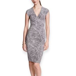 H&M Womens Black White Dotted BodyCon Dress Sz‎ XS​​